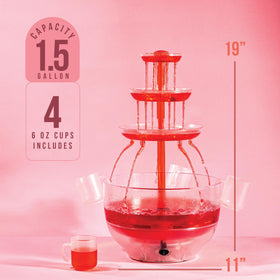Kusini LED base drink fountain with ambient lighting for celebrations.
