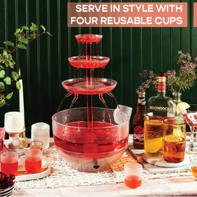 Kusini reusable cups 4oz accompany the fountain for quick servings.