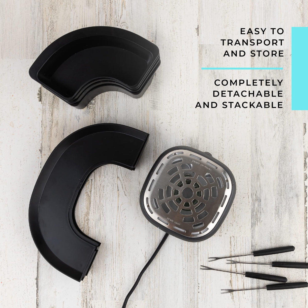 Kusini foldable base for compact storage after use