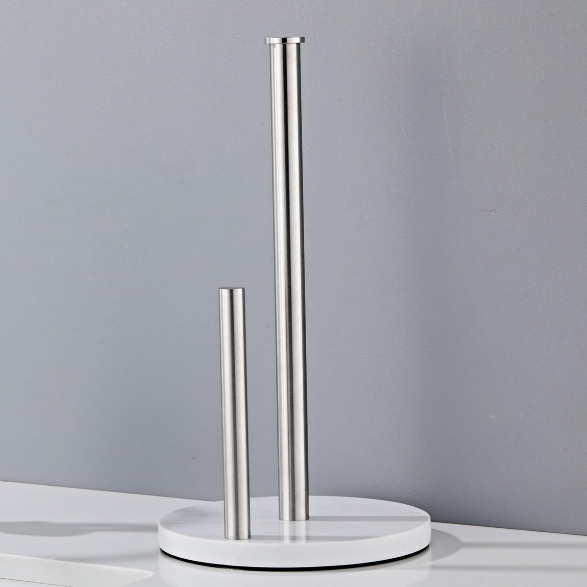 KUUBTH paper towel holder base marble detail for stable countertop placement.