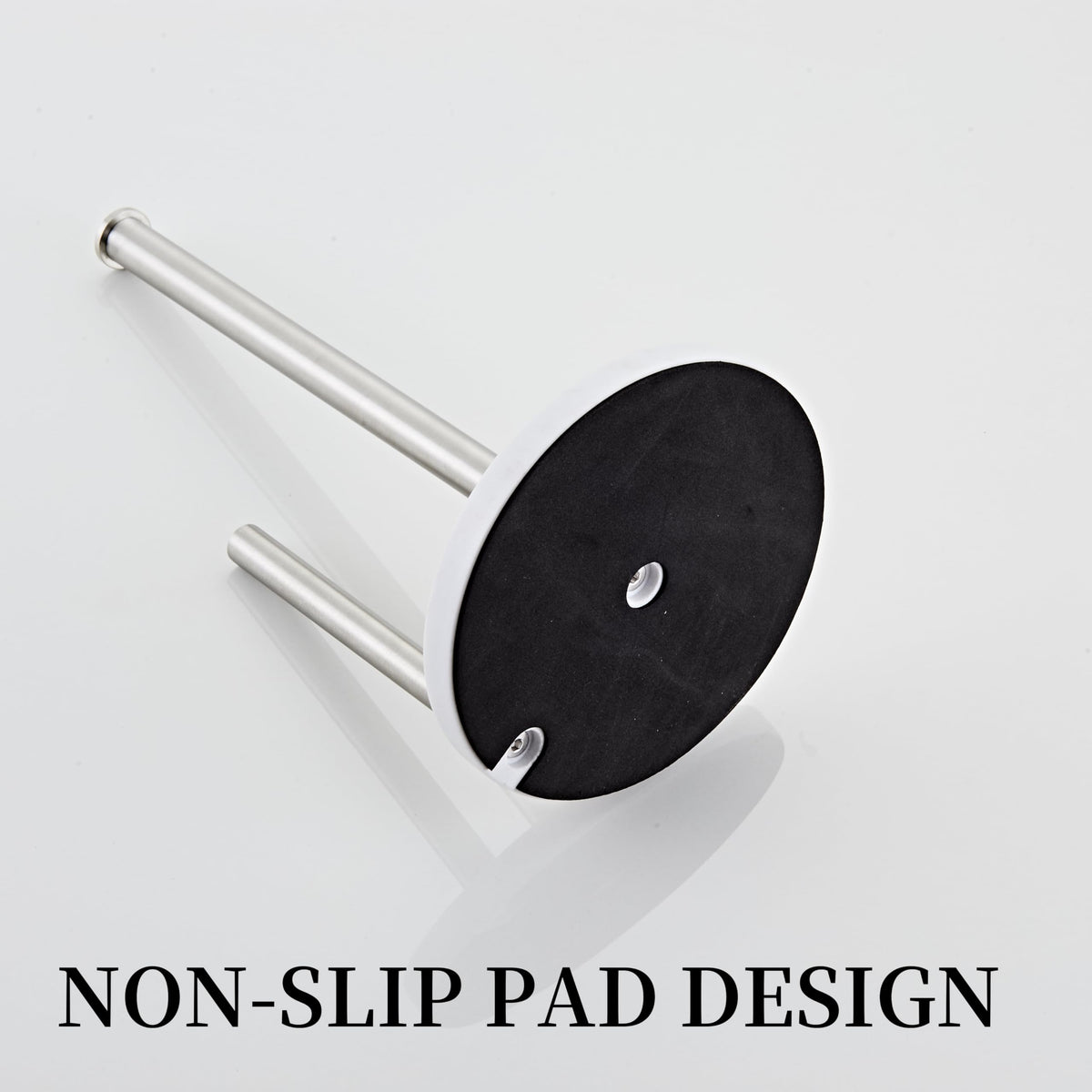 KUUBTH tissue roll on counter with non-slip base protecting surfaces.
