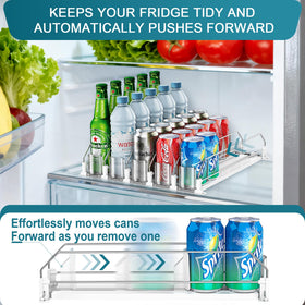 KUUKIKV automatic pusher glide for smooth access to beverages in the fridge