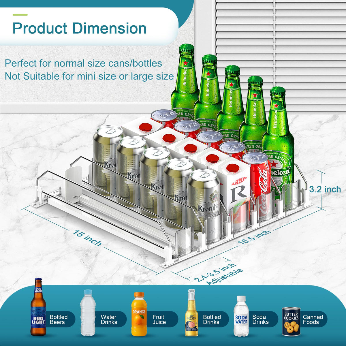 KUUKIKV curved push plate prevents squeezing and protects cans during use