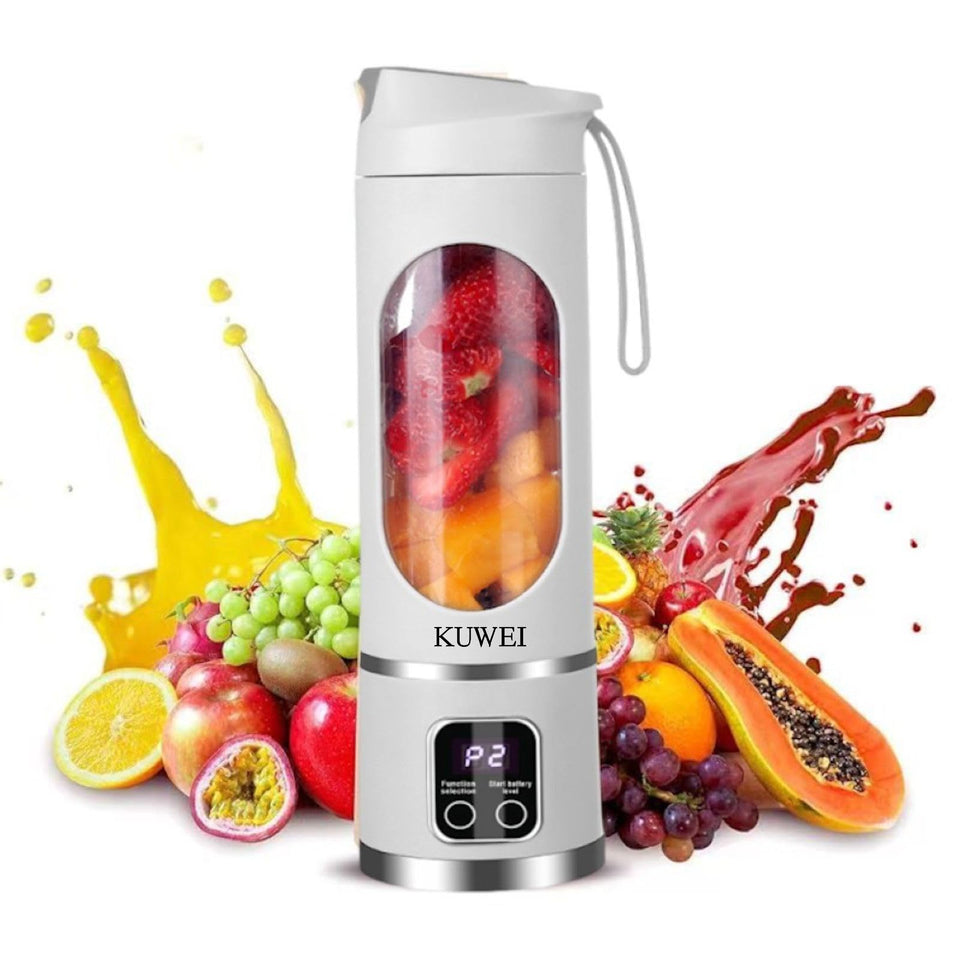 KUWEI portable blender 450ml bottle for on-the-go juice blending.