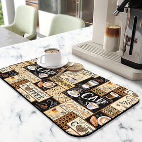 Kuyig Home Fun Coffee Mat anti-slip bottom keeps countertops secure