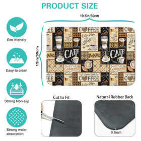 Kuyig Home Fun Coffee Mat protects counters while drying dishes