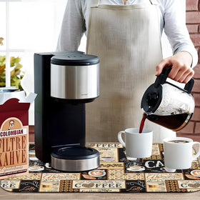 Kuyig Home Fun Coffee Mat is easy to clean and dries quickly