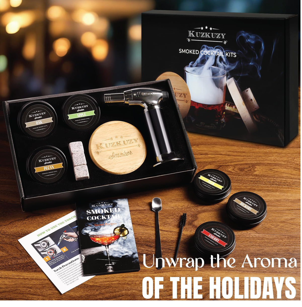 KUZKUZY gift-ready box makes a premium whiskey gift