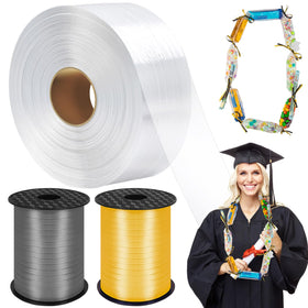 KVCSYAW candy lei poly tubing in clear 2-inch by 1000 ft for wreaths