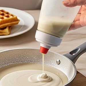 Clear measurement markings for accurate batter portions on KVIFIVK dispenser