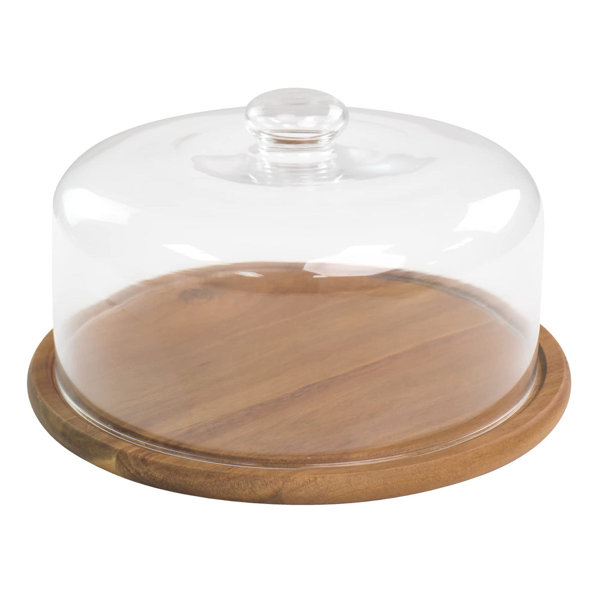 KVMORZE 10.2-inch glass dessert dome with base showcases cakes and pastries clearly.