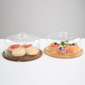 KVMORZE 11.8-inch glass cake tray dome elevates desserts for parties.