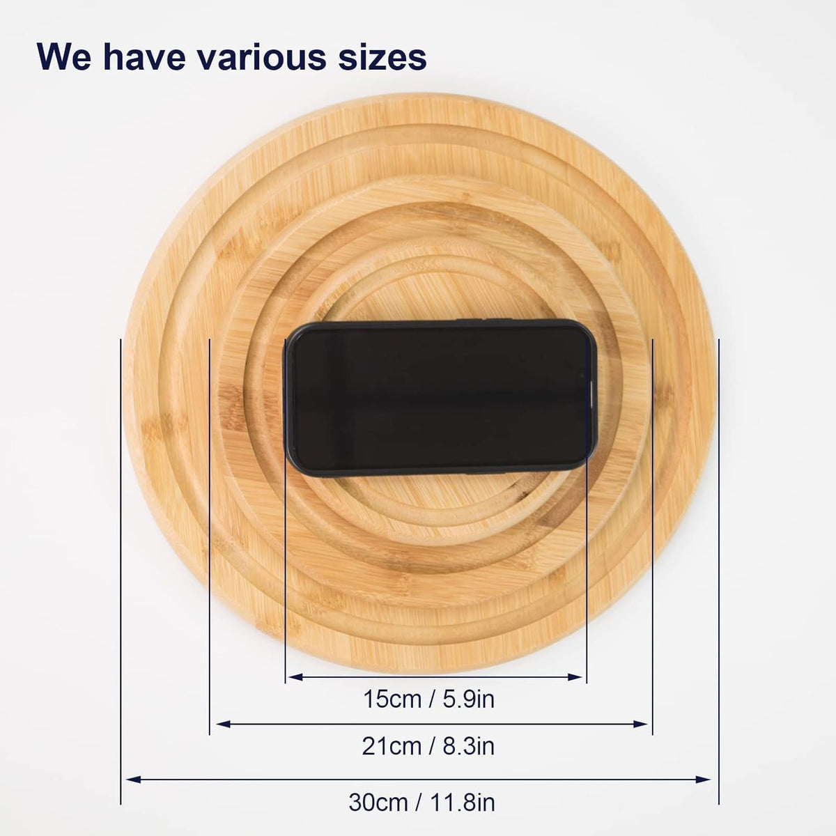 KVMORZE bamboo base with glass dish for sturdy, easy-clean display