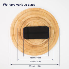 KVMORZE bamboo base with glass dish for sturdy, easy-clean display