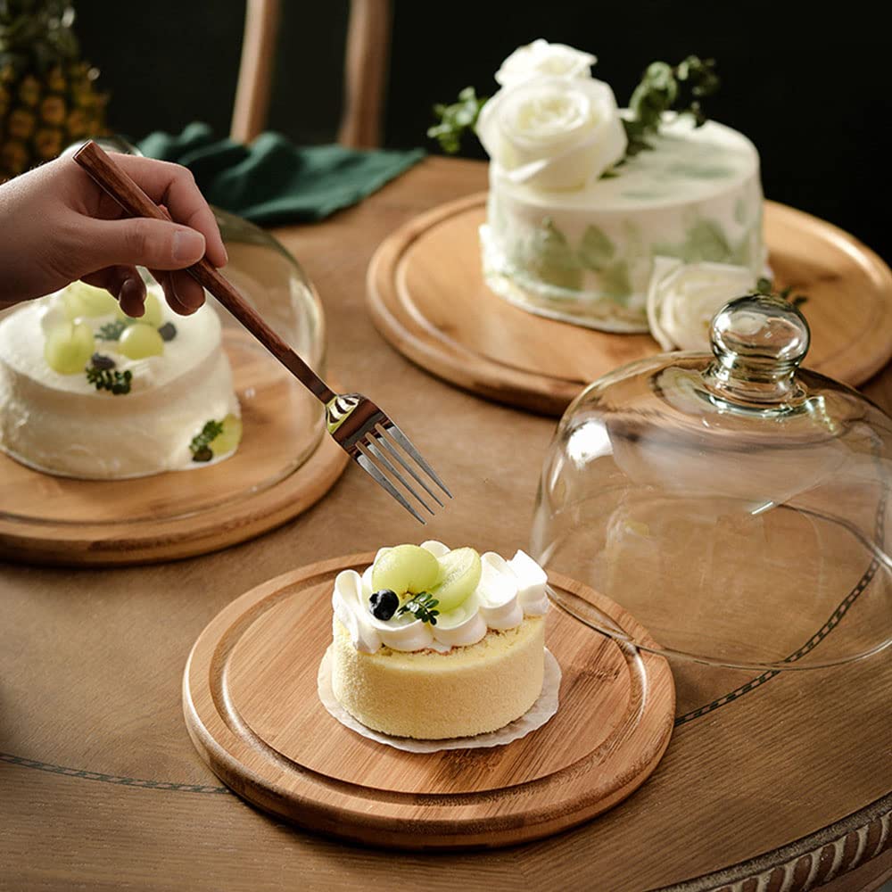 KVMORZE dessert dome lid over cakes for easy viewing and protection