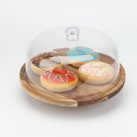 KVMORZE pastry display cloche protecting pastries while visible
