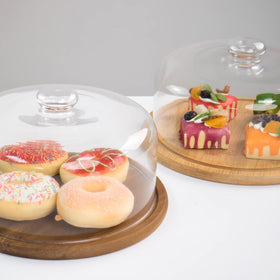 KVMORZE pastry display cloche adapts to appetizers and desserts at parties.