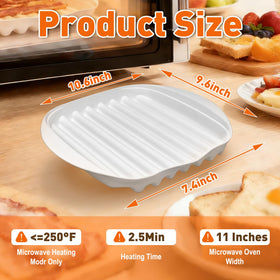 KVZKVZ bacon cooker fits most microwaves for quick breakfasts.