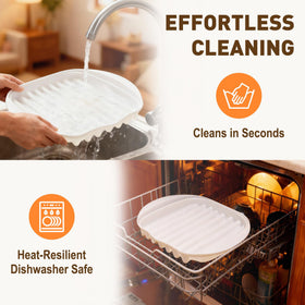 KVZKVZ bacon cooker holds multiple strips for versatile breakfasts.