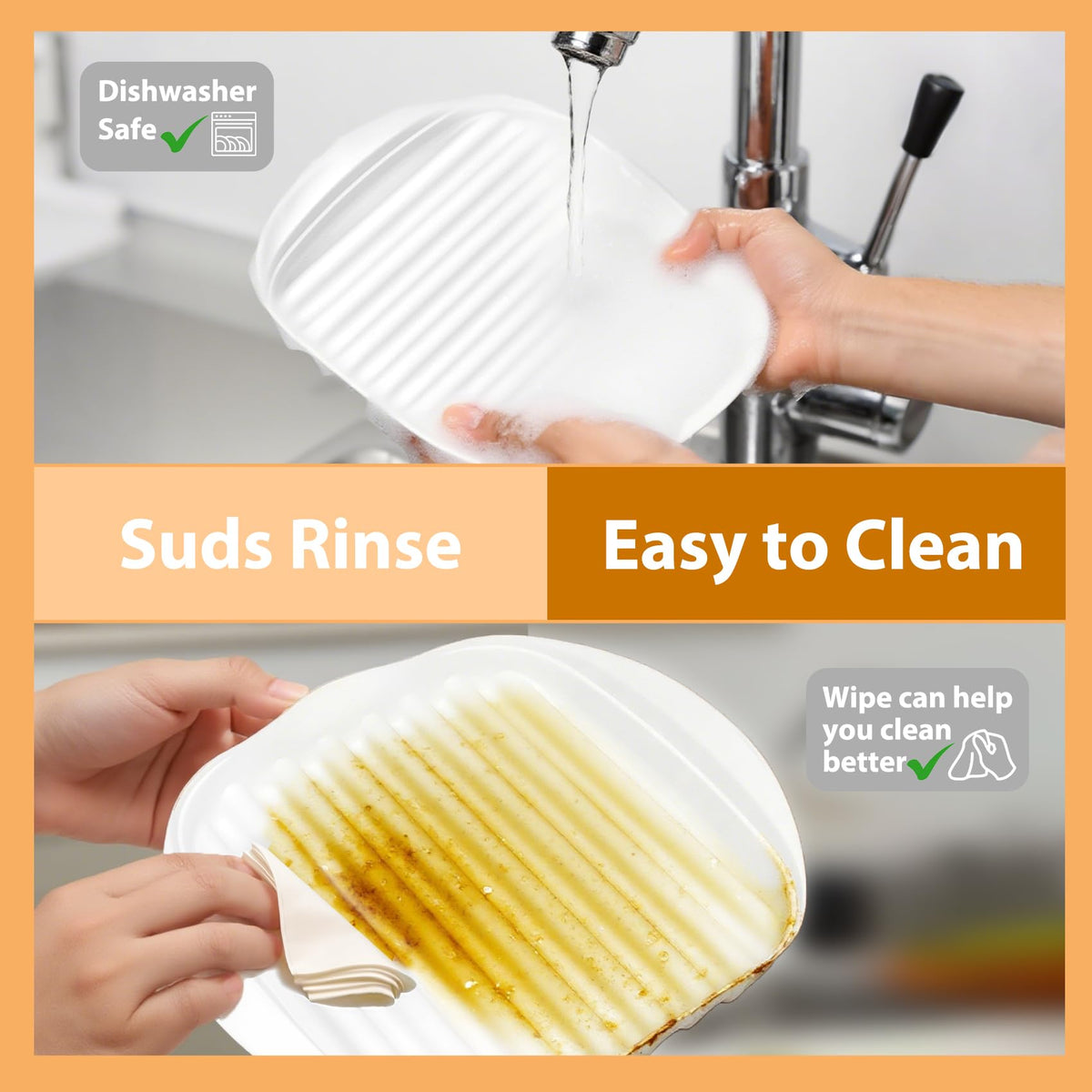 KVZKVZ dishwasher-safe tray simplifies post-meal cleaning.