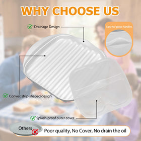 KVZKVZ bacon tray holds 4 to 6 slices for quick meals.