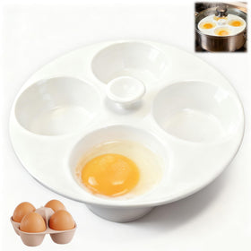 KVZKVZ ceramic egg poacher 4-cup ready to poach multiple eggs quickly