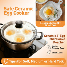 KVZKVZ ceramic nonstick coating for easy egg release and cleanup