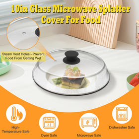 KVZKVZ glass lid with vent holes for safer, even heating.
