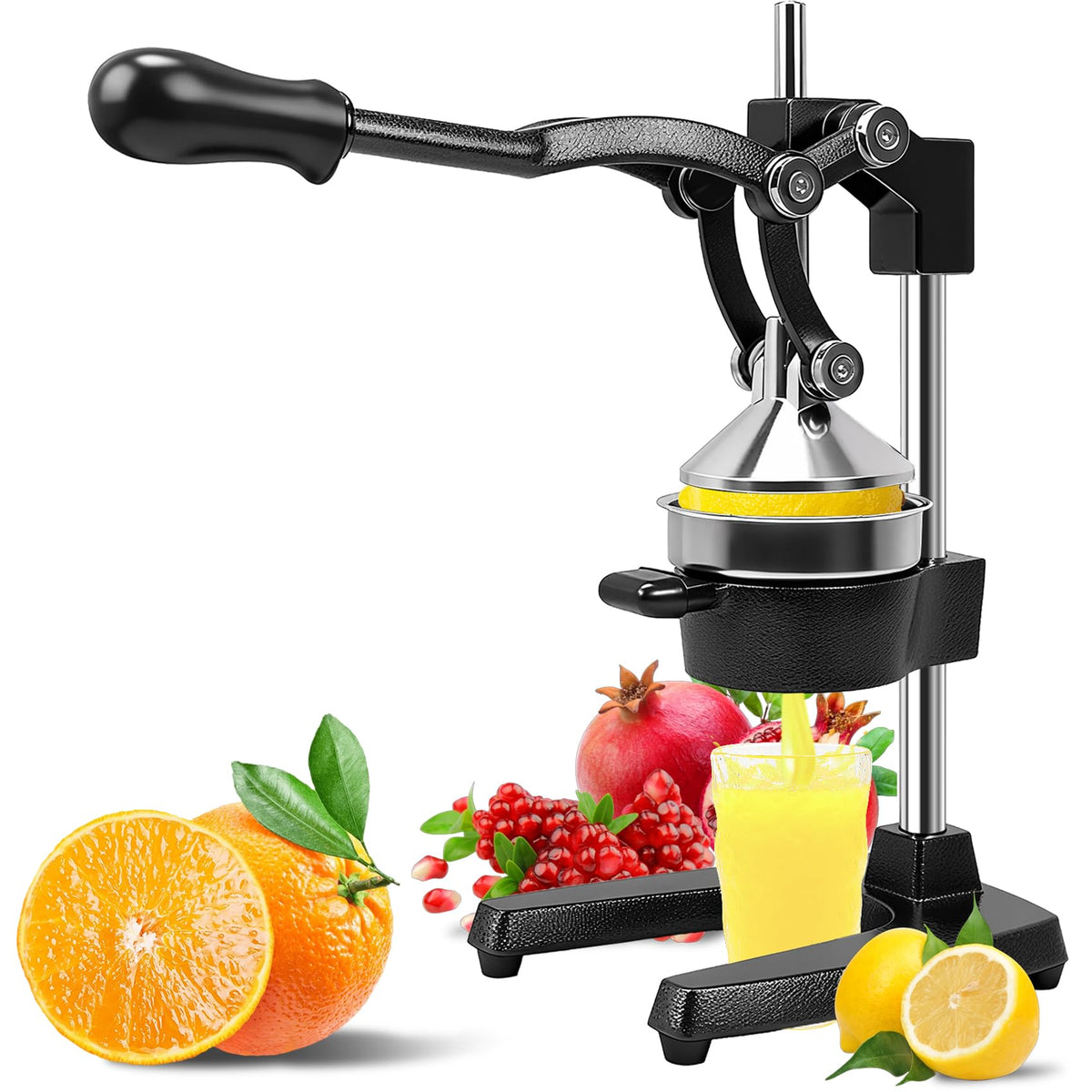 KVZKVZ hand press juicer with cast-iron base for stable citrus extraction.