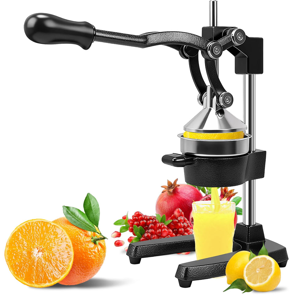 KVZKVZ hand press juicer with cast-iron base for stable citrus extraction.