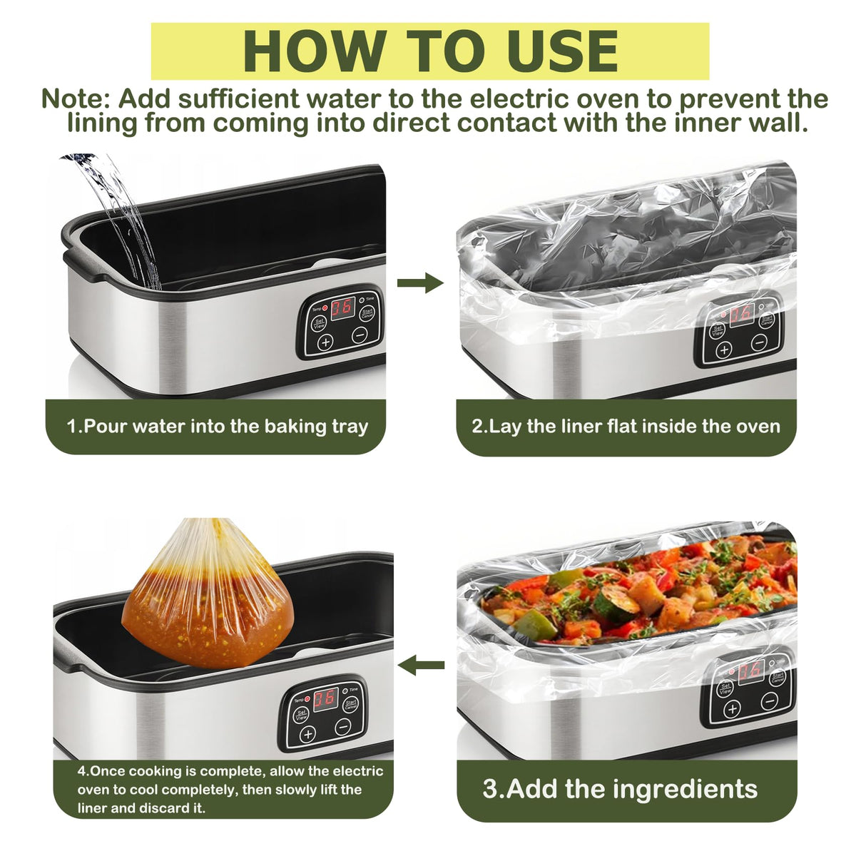 KVZKVZ pack includes 25 liners for everyday stews and casseroles.