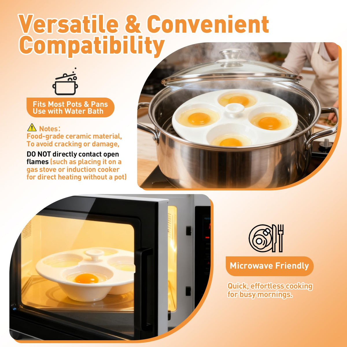 KVZKVZ poached egg cooker inside pot for steam poaching