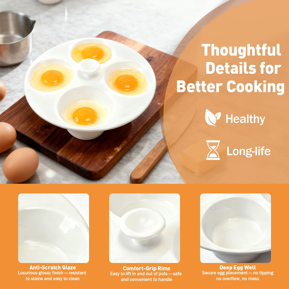 KVZKVZ 4-egg capacity for simultaneous poaching without crowding