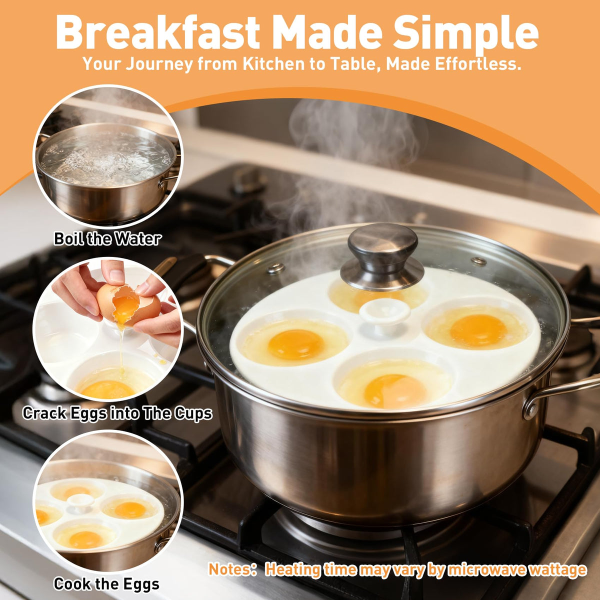 KVZKVZ stovetop compatibility enables quick breakfasts with existing cookware