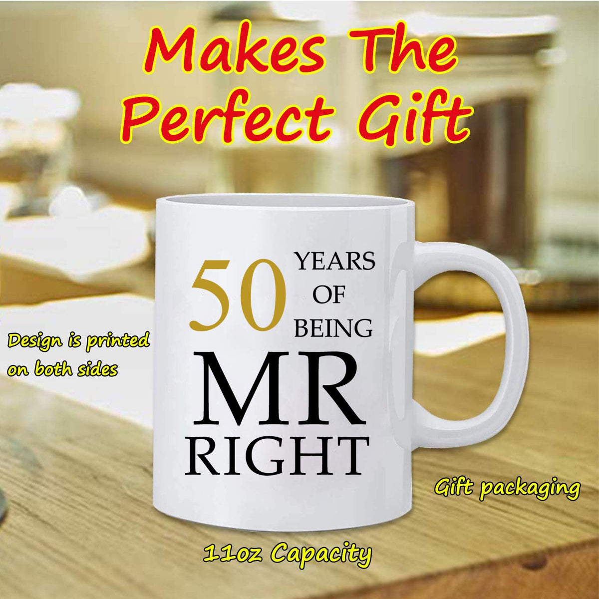 Kwieema couple mugs with double-sided print for everyday beverages