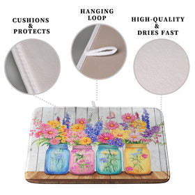 Kwlegh Daisy mat with absorbent microfiber surface for quick drying