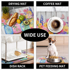 Kwlegh Daisy mat soft edge design cushions delicate items during drying
