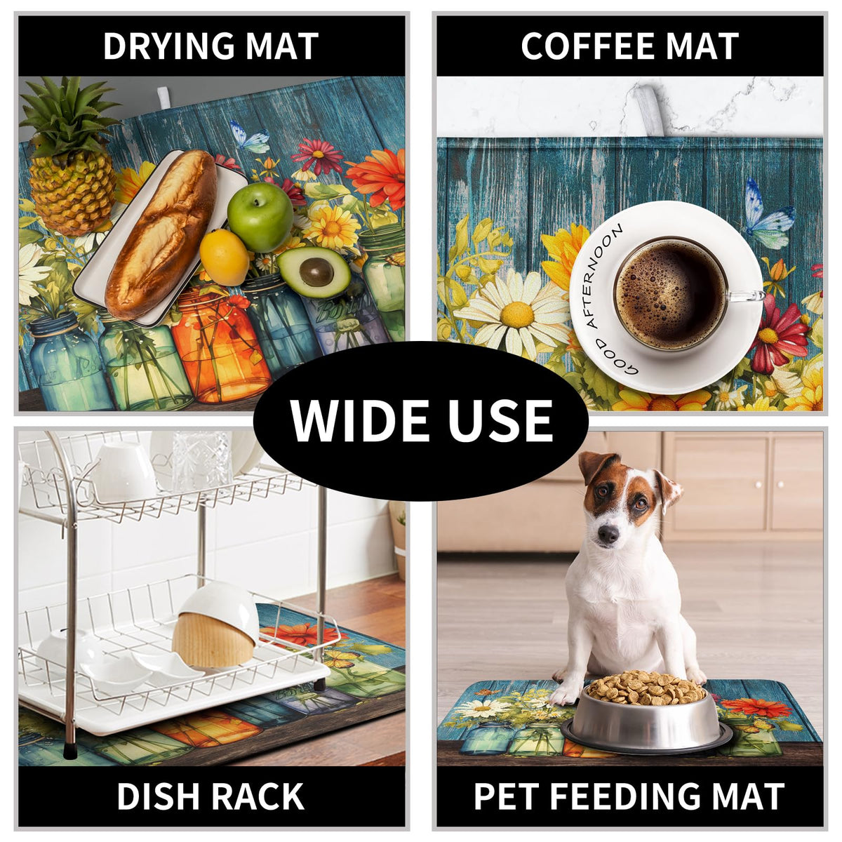 Kwlegh Daisy mat is machine washable for easy cleanup after cooking.