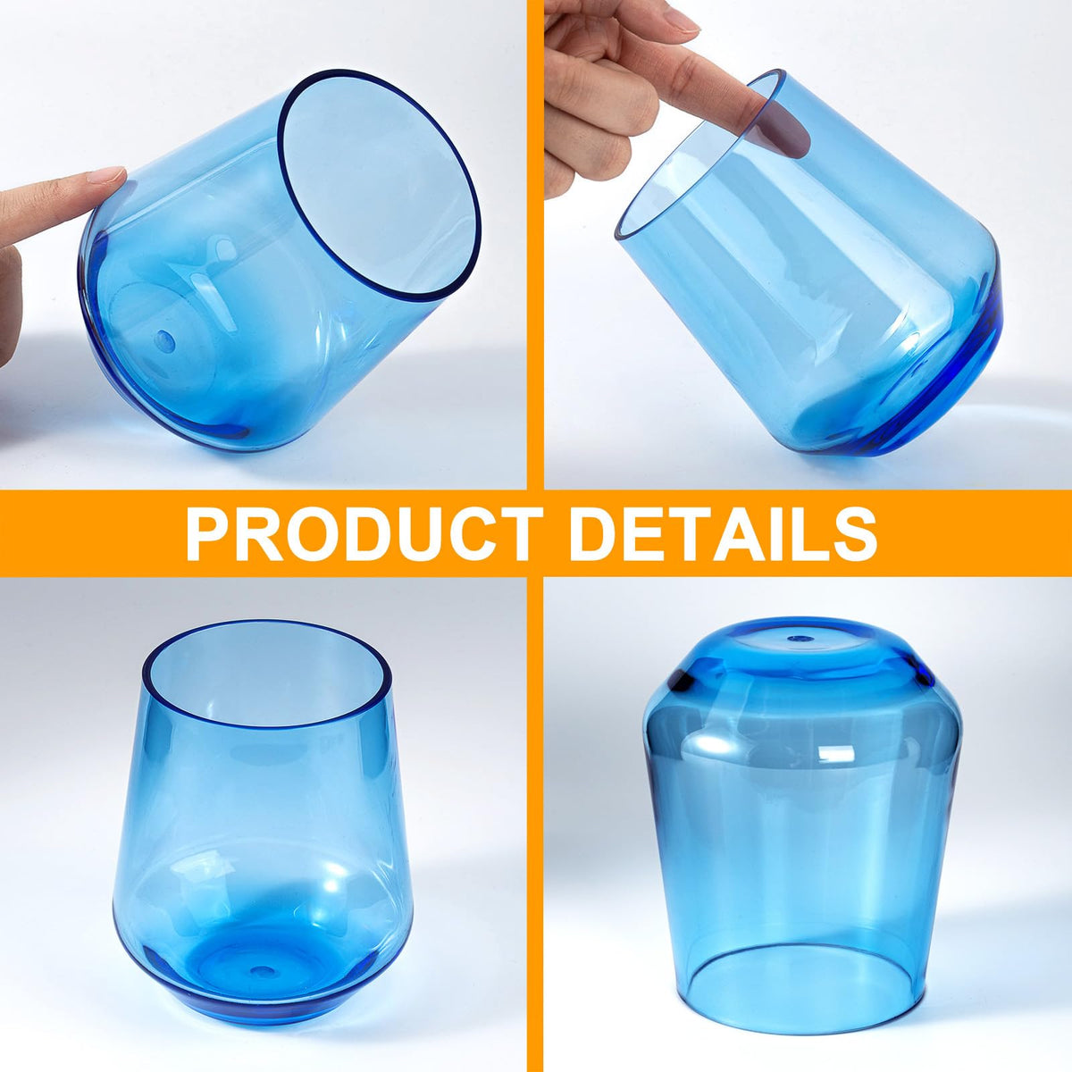 KX-WARE BPA-free plastic goblets ideal for outdoor dining and poolside gatherings.