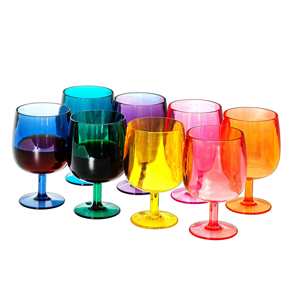 KX-WARE Classic acrylic wine glass 12oz clear, ideal for everyday dining.