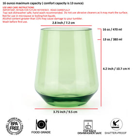 KX-WARE crystal-clear acrylic tumbler with hammered design, top rack dishwasher safe.