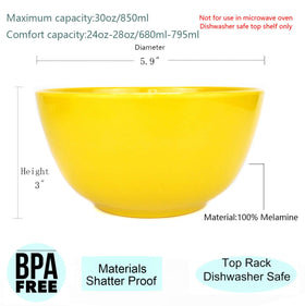 KX-WARE melamine bowls with stackable design save space in kitchen.