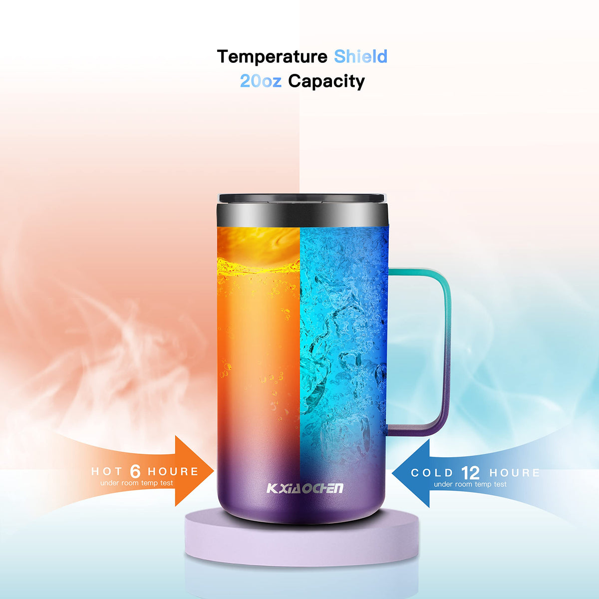 KXIAOCHEN blue-green mug adds durable style