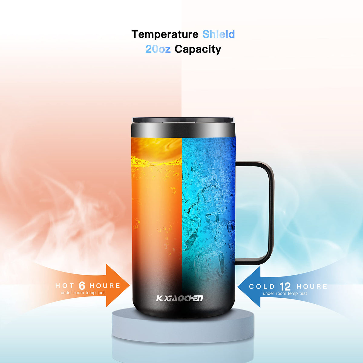 KXIAOCHEN grey sliding lid for easy sipping