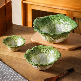 KXZ Green Cabbage 16oz bowl, perfect for sides and fruit