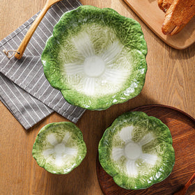 KXZ Green Cabbage table decor bowls add vintage charm to meals