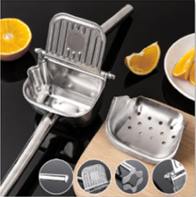 KYACHITOS large lemon squeezer ergonomic handle offers comfortable grip during use.