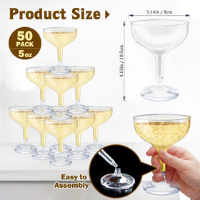 KYAPCK unbreakable acrylic champagne glasses with crystal-clear look for events
