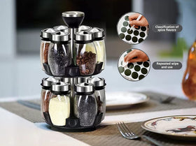 Kylinbigda 360-degree rotation spice rack offers easy access while cooking