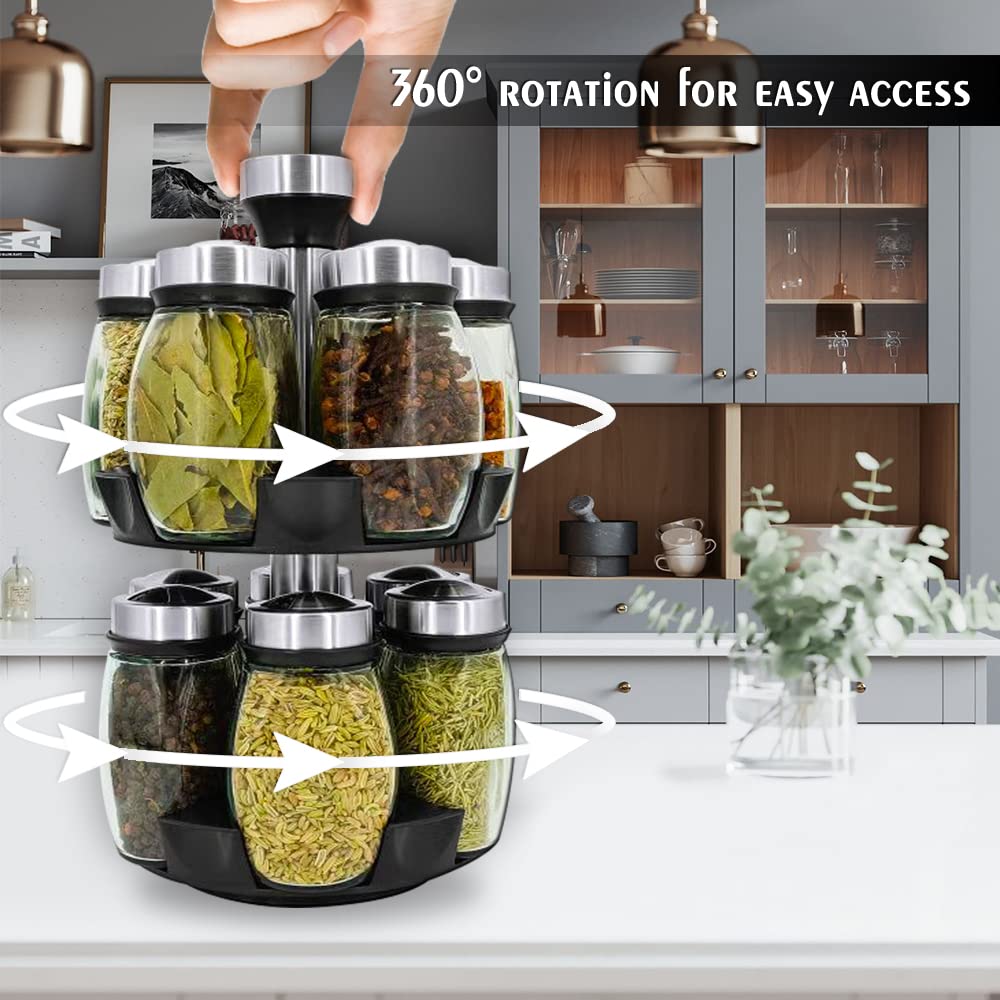 Kylinbigda twelve jars included for organized spice setup